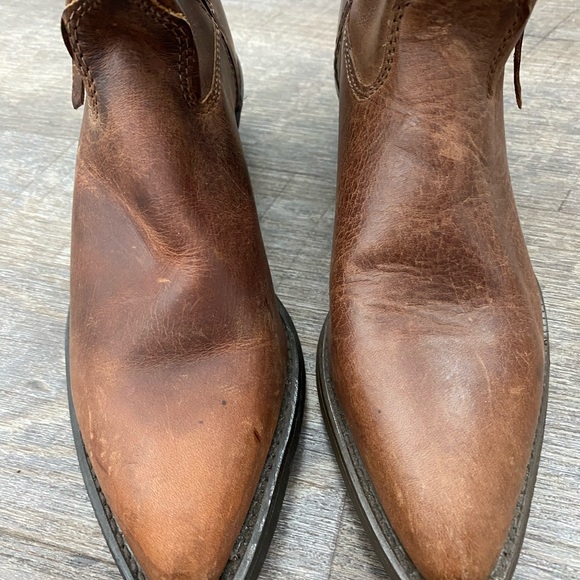 Capezio BOHO Brown Leather Western Boots 5 - Picture 5 of 8